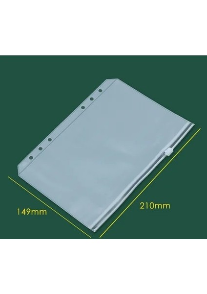 A5 Zip Çanta A6 A5 B5 Pvc Şeffaf Çanta El Kitabı Saklama Belge Çantası Bilgi Çantası Not Defteri Kartvizit Kitap Gevşek Yaprak Çanta (Yurt Dışından)