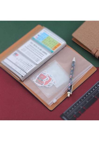 A5 Zip Çanta A6 A5 B5 Pvc Şeffaf Çanta El Kitabı Saklama Belge Çantası Bilgi Çantası Not Defteri Kartvizit Kitap Gevşek Yaprak Çanta (Yurt Dışından)