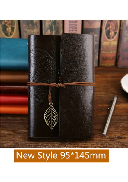Kahve Retro Spiral Defter Günlüğü Not Defteri Vintage Korsan Çapalar Pu Deri Not Defteri Değiştirilebilir Kırtasiye Hediye Gezgin Dergisi (Yurt Dışından)