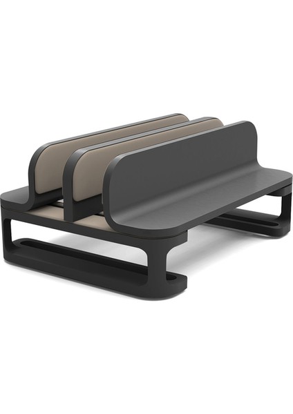 Gri Çift Dock Dikey Soğutma Dizüstü Bilgisayar Sehpası Alüminyum Tek/çift Masaüstü Tutucu W/notebook MacBook Için Ayarlanabilir Dock Dell Hp Daha Fazla 10-17.3" (Yurt Dışından)