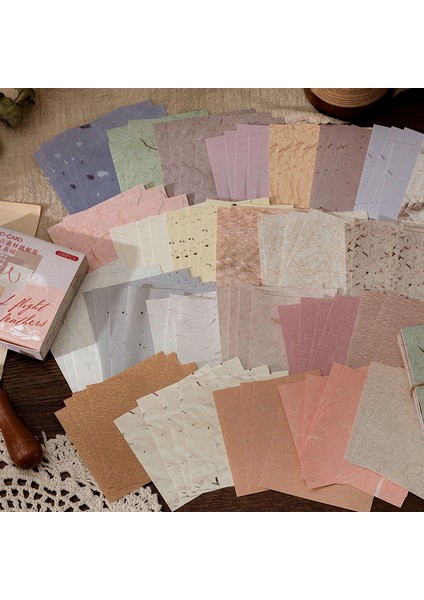 H Yoofun 100 Adet/paket Vintage Bloknotlar Retro Çiçek Kelebek Malzeme Kağıt Scrapbooking Dergisi Günlüğü Dekorasyon Kolaj Dıy (Yurt Dışından)