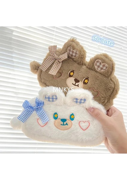 Haki Mınkys Yeni Varış Kawaii Ayı Büyük Kapasiteli Peluş Kalem Kutusu Sevimli Kalem Kutusu Kılıfı Çanta Çocuklar Hediye Okul Kırtasiye (Yurt Dışından) modelleri