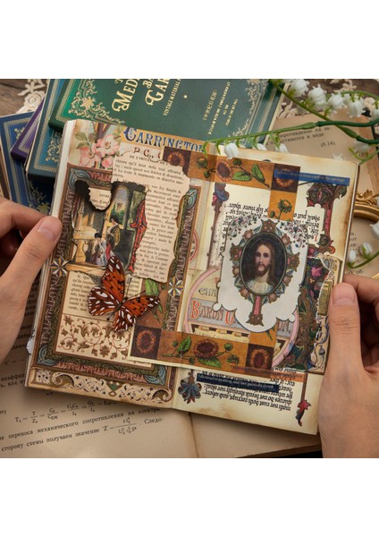 H Yoofun 50 Sayfa Vintage Ortaçağ Arka Bahçeleri Malzeme Kağıt Scrapbooking Günlükleme Dekorasyon Kart Yapımı Dıy Kırtasiye (Yurt Dışından) fırsatları