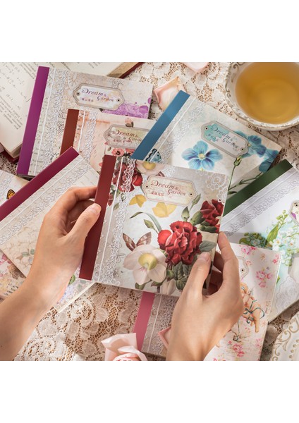 Stil 7 50 Adet Bloknot Malzeme Kağıt Vintage Mektup Çiçek Bahçe Önemsiz Dergisi Scrapbooking Önemsiz Dergisi Arka Plan Kağıt Not Defteri (Yurt Dışından)