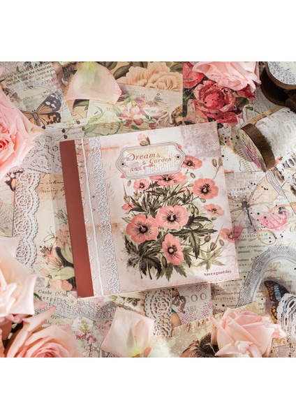 Stil 7 50 Adet Bloknot Malzeme Kağıt Vintage Mektup Çiçek Bahçe Önemsiz Dergisi Scrapbooking Önemsiz Dergisi Arka Plan Kağıt Not Defteri (Yurt Dışından)