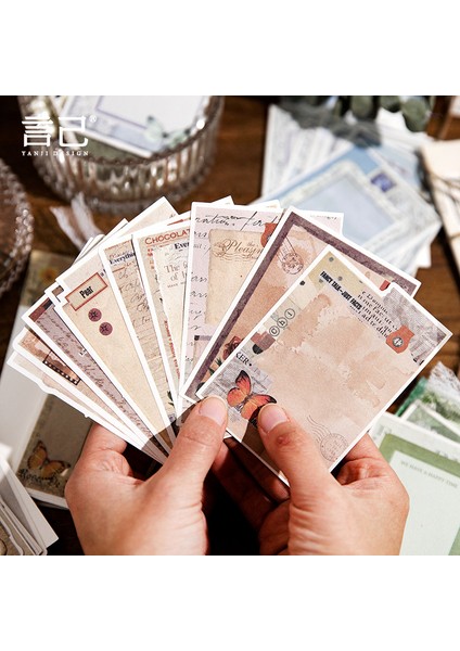 A-Kavurucu Gül 30 Adet Not Notları Gül Malzeme Kağıt El Yapımı Mektup Mesaj Edebi Destek Dekorasyon Karalama Defteri Mühür 135*85 mm (Yurt Dışından)