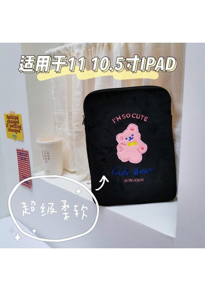 Pembe Milkjoy Karikatür Ayı Çanta 10.5 11 Inç Mac ipad Durumda Tutucu Sevimli Kore Moda Okul Organizatör Dosya Çantaları Studnet Hediye (Yurt Dışından) fırsatları