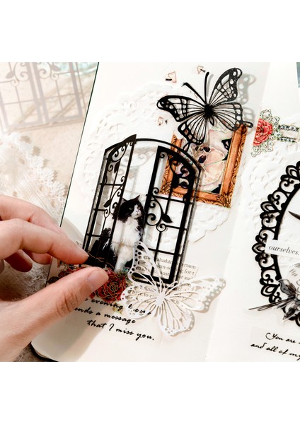 E Journamm 20 Adet/paket Oymak Kraft El Işi Kağıdı Esth Çiçek Pencere Kolaj Önemsiz Dergisi Dıy Scrapbooking Siyah Beyaz Malzemeler Kağıt (Yurt Dışından) fiyatları
