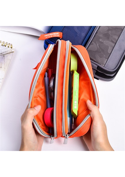 A4 Çift Fermuarlı Kamuflaj Tuval Kalem Kutusu Erkek Kalem Çantası Okul Kırtasiye Çantası Öğrenci Kalem Kutusu Okul Malzemeleri Saklama Torbaları (Yurt Dışından) indirimleri