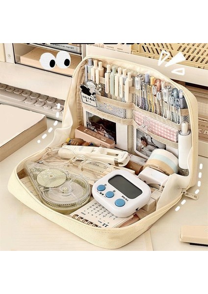 8 Kat B-Gri Ekstra Büyük Kapasiteli Kalem Çantası Estetik Çantalar Kırtasiye Malzemeleri Kalem Kutusu Fermuarlı Kalem Çantası Okul Çantaları Okul Malzemeleri (Yurt Dışından) modelleri