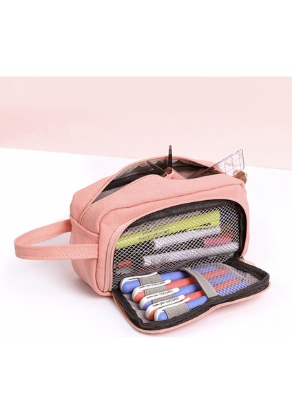 Pembe 1 Adet Basit Büyük Kapasiteli Kalem Çantası Sevimli Öğrenci Yüksek Kapasiteli Kalem Kutusu Kawaii Saklama Çantası Kırtasiye (Yurt Dışından) fiyatları