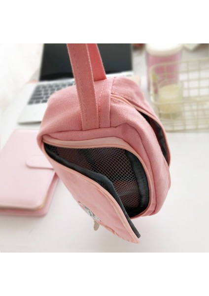 Pembe 1 Adet Basit Büyük Kapasiteli Kalem Çantası Sevimli Öğrenci Yüksek Kapasiteli Kalem Kutusu Kawaii Saklama Çantası Kırtasiye (Yurt Dışından) modelleri