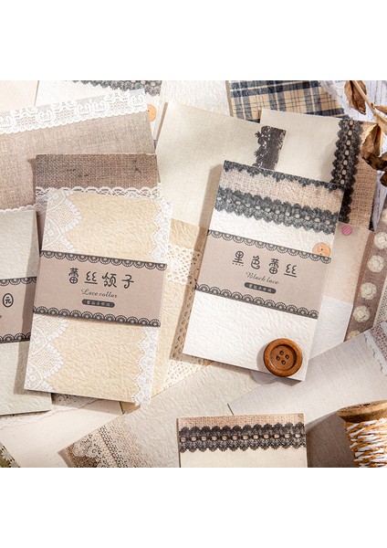 Bir Journamm 30 Adet Dantel Serisi Malzeme Deco Kırtasiye Scrapbooking Kartları Günlük Kaydı Yaratıcı Dıy Estetik Malzemeler Kağıt (Yurt Dışından) indirimleri