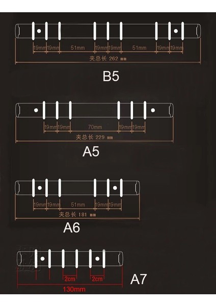 A6 6 Halka 30MM Gümüş Siyah 25MM 10 Parça Dıy Klipler Mekanik, 6 4 9 Halka Bağlayıcı Mekanizması, 280=285, A4 B5 A5 A6 A7 (Yurt Dışından) modelleri