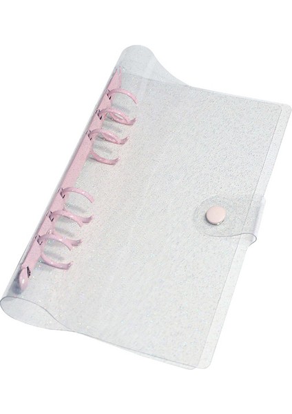 Bling Pembe-5 Adet Çanta Skysonıc 3 Inç Acıbadem Kurabiyesi Bağlayıcı Albümü Fotoğrafları Kapak Gevşek Yaprak Yumuşak Kabuk 5 Adet Refil Çanta ile Kart Tutucu Organizatör Kitap (Yurt Dışından)