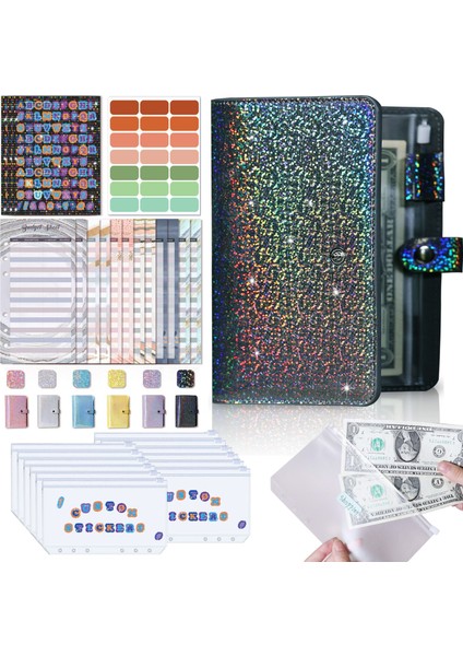 Pembe 2022 A6 Bütçe Bağlayıcı Dizüstü Nakit Zarflar Bağlayıcı Cepler ile Set Para Bütçe Tasarrufu Fatura Organizatör (Yurt Dışından) fiyatları