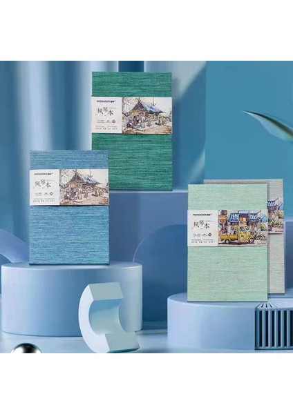 Orta Mavi Seamiart Potentate % 100% Pamuk 300GSM Suluboya Katlanmış Çizim Tableti Organ Kroki Dizüstü Soğuk Sıcak Pres Kağıdı (Yurt Dışından) indirimleri