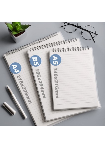 A6 Yatay Çizgi A4/a5/a6/b5 Flip-Up Bobin Defter Günlüğü Kelimeler Kitap Yazma Pedleri Sevimli Bloknot Basit Taze Taşıma Not Defteri Ofis Okul Yeni (Yurt Dışından)