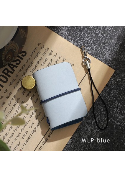 Wlp-Mavi 32 Sayfa Ultra Küçük Mini Dizüstü Sevimli Değiştirilebilir Gevşek Yaprak Tether Not Defteri Moda Taşınabilir Ofis Kırtasiye Malzemeleri Kawaii (Yurt Dışından)