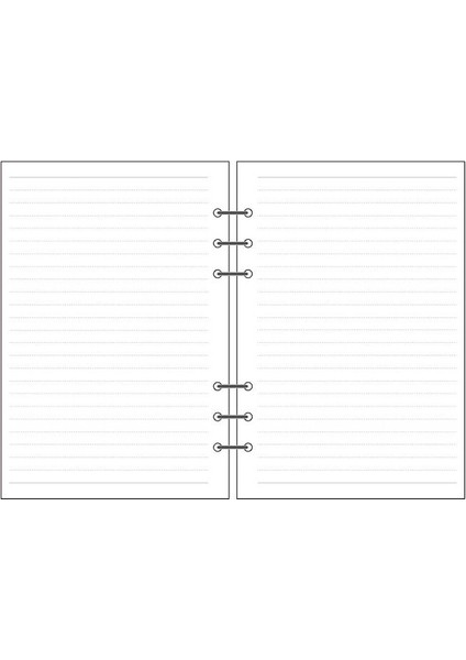 Satır A5 Toplam 90 Sayfa Klasik 6 Delikli Ciltleme Defteri Iç Kağıt Çekirdek/yeniden Doldurma Iç Kağıtlar:çizgi, Izgara, Noktalar, Liste, Günlük Haftalık Aylık Planlayıcı A5 A6 (Yurt Dışından)