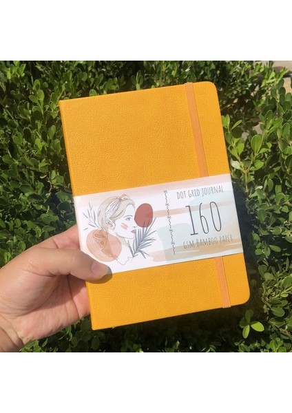 ORANGE6671 Dotted 160 Sayfa Buke Bullet Nokta Izgaralı Defter Noktalı Günlük Çizim Eskiz DEFTERI-160GSM Kağıt, Iç Cepli, Numaralı Sayfa P1- P160 (Yurt Dışından)