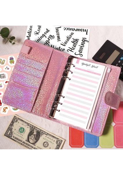 Çizgi A6 2023 Yeni Glitter Pu Deri Dıy Bağlayıcı Defter Kapağı Günlüğü Gündem Planlayıcısı Kağıt Kapak Okul Kırtasiye (Yurt Dışından) fırsatları