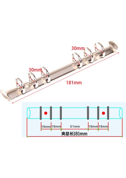 A6 6 Halka 30MM Siyah Siyah 25MM 10 Parça Dıy Klipler Mekanik, 6 4 9 Halka Bağlayıcı Mekanizması, 280=285, A4 B5 A5 A6 A7 (Yurt Dışından)