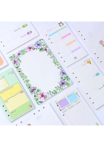 Kırmızı A5 40 Sayfa/paket A6 A5 Renkli Yedekler Spiral Defter Iç Sayfalar 6 Delik Gevşek Yaprak Diario Cilt Kağıdı Planlayıcı Dolgu Kağıdı (Yurt Dışından) fiyatları