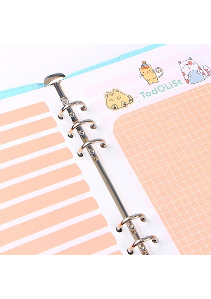 Kırmızı A5 40 Sayfa/paket A6 A5 Renkli Yedekler Spiral Defter Iç Sayfalar 6 Delik Gevşek Yaprak Diario Cilt Kağıdı Planlayıcı Dolgu Kağıdı (Yurt Dışından) indirimleri