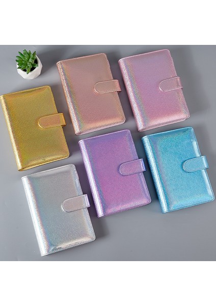 Çizgi A6 2023 Macaron Glitter Lazer A5 A6 Dıy Bağlayıcı Defter Kapağı Günlüğü Gündem Planlayıcısı Kağıt Kapak Okul Kırtasiye (Yurt Dışından)