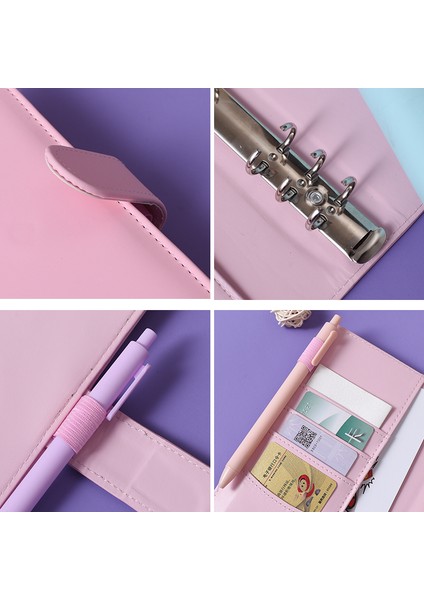 Çizgi A6 2023 Macaron Glitter Lazer A5 A6 Dıy Bağlayıcı Defter Kapağı Günlüğü Gündem Planlayıcısı Kağıt Kapak Okul Kırtasiye (Yurt Dışından)