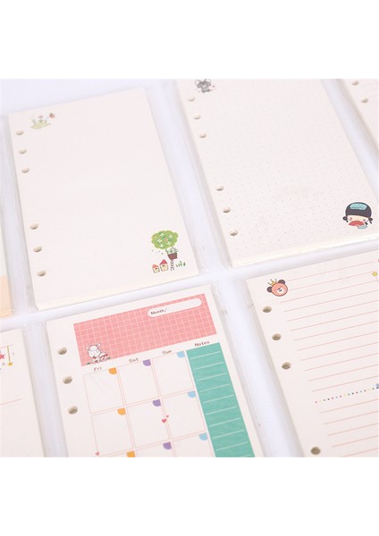 Pembe Çanta A5 A5 A6 Kawaii 45 Yaprak Gevşek Yaprak Defter Kağıdı Dolum Spiral Ciltleme Dizini Iç Sayfa Günlük Aylık Haftalık Gündem (Yurt Dışından)