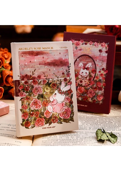 C A7 Mini Dizüstü Adele'nin Rose Manor Serisi Boş Sayfa A7 Sevimli Cep Kitabı Güzel Günlüğü Taşınabilir Öğrenci Not Defteri (Yurt Dışından) fiyatları