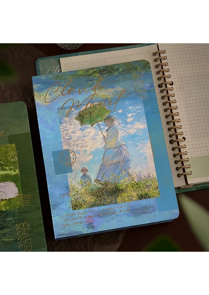 B5-D 64 Renkli Sayfa Van Gogh Monet Boyalı Ciltli Defterler A5/b5 Bağlayıcı Vintage Yaratıcı Günlük Planlayıcısı Dergisi Not Defteri Sanat Eskiz Defteri Kırtasiye (Yurt Dışından) indirimleri