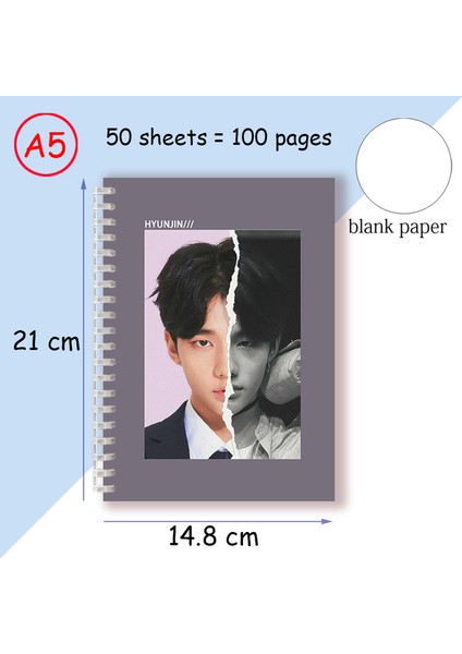 14 A5 A5 Spiral Defter Not Defteri-Kpop Grubu Stray Kids Üyeleri Poster Albümü Boys Fotoğraf Kartları Hayranları Koleksiyonu Için Straykids Kartpostal (Yurt Dışından)