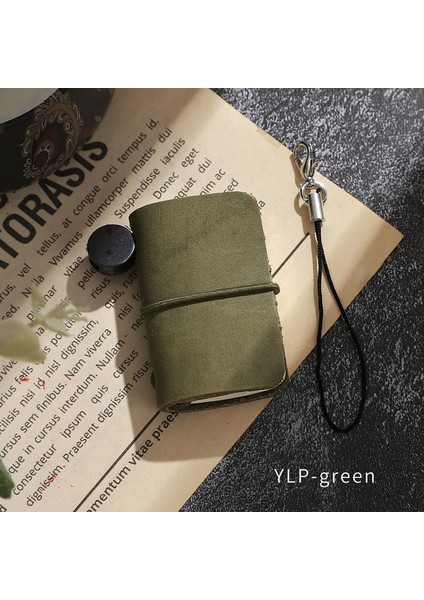 Ylp-Yeşil Jıanwu 32 Sayfa Ultra Küçük Mini El Kitabı Dizüstü Sevimli Değiştirilebilir Gevşek Yaprak Tether El Hesabı Not Defteri Pad Kawaii Kırtasiye (Yurt Dışından)
