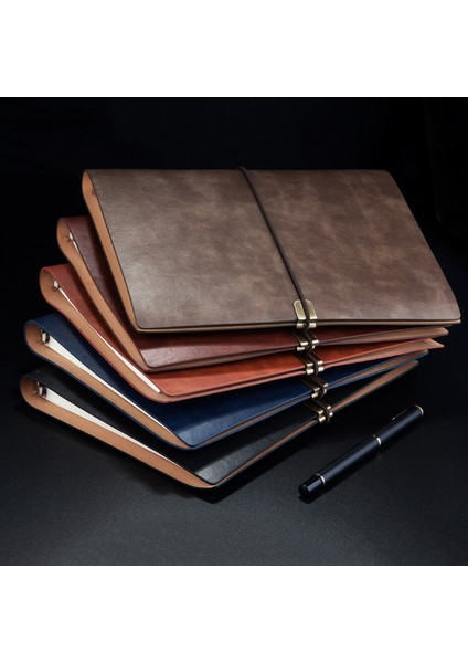 Kahverengi B5 Yeni 2023 Yumuşak Kapak Pu Deri Spiral Defter A5 Planlayıcısı Gündem Iş Ofisi B5 Not Defteri Not Defteri Dergisi 6 Telli Defter (Yurt Dışından)