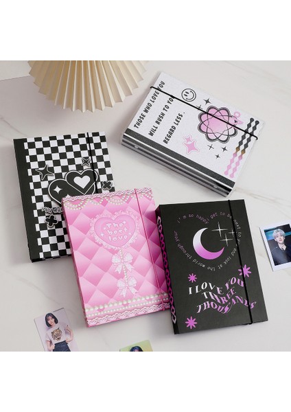 Sadece Pembe Kapak Sharkbang Yeni Varış A5 Bağlayıcı Halka Sert Kapak Kitap Toplamak Inci Kalp Dergisi Yedekler Bandaj Kartpostallar Etiket Organizatör (Yurt Dışından) indirimleri