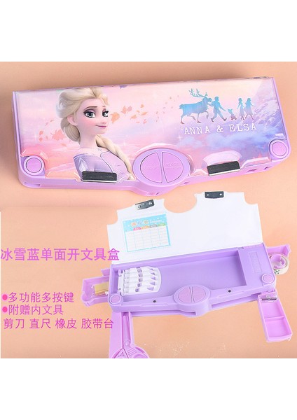 K Disney Dondurulmuş Aisha Prenses Kırtasiye Kutusu Ilköğretim Okulu Kadın Çok Fonksiyonlu Çift Taraflı Katlanır Kalem Kutusu Yeni Hediye (Yurt Dışından)