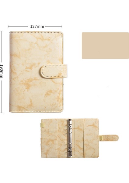 Sarı A6 2023 Yeni A6 Mermer Pu Ciltli Defter Dıy Ciltli Defter Kapağı Günlüğü Gündem Planlayıcısı Kağıt Kapak Okul Kırtasiye (Yurt Dışından)