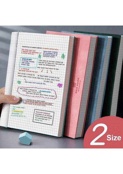 B A5 Dizüstü A5/b5 Kalınlaşmış Büyük Süper Kalın Izgara Kare Kitap Izgara Günlüğü Cuaderno Defterler Dizüstü Günlüğü Izgara Kitabı (Yurt Dışından) fiyatları