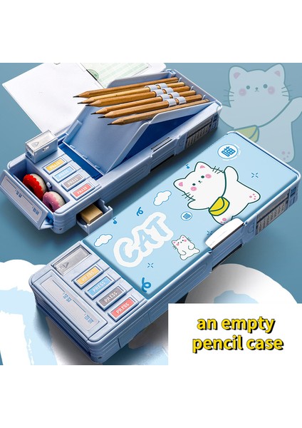 S Bir Kalem Kutusu Yaratıcı Çok Fonksiyonlu Otomatik Kalem Kutusu Kawaii Erkek Kız Çocuk Büyük Kapasiteli Kırtasiye Kutusu Papeleria Okul Malzemeleri (Yurt Dışından)