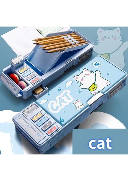 S Bir Kalem Kutusu Yaratıcı Çok Fonksiyonlu Otomatik Kalem Kutusu Kawaii Erkek Kız Çocuk Büyük Kapasiteli Kırtasiye Kutusu Papeleria Okul Malzemeleri (Yurt Dışından) fırsatları