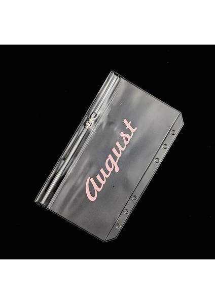 Ağustos A6 A5/a6 Ay Nakit Planlayıcısı Bağlayıcı Cepler Pvc Gevşek Yaprak Çanta Fermuar Klasörleri 6 Halkalı Defter Bağlayıcı Kılıfı Belge Dosyalama Çantaları (Yurt Dışından)