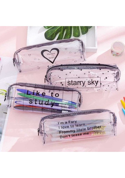 B-Styl-Kızlık Kalp Kawaii Yıldızlı Gökyüzü Kalp Kalem Kutusu Kız Erkek Hediyeler Için Okul Sevimli Şeffaf Kalem Kutusu Kalem Kutusu Kore Okul Kırtasiye (Yurt Dışından) fiyatları