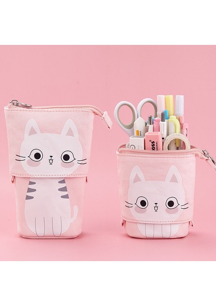 Kedi Sevimli Kedi Okul Kalem Kutusu Kız Erkek Kalem Kutusu Tuval Kartuş Kalem Çantası Kawaii Unicorn Kalem Kutusu Kırtasiye Kore Ceza Kiti (Yurt Dışından)