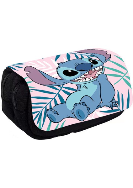 1 Adet Lilo Stitch Tema Stilleri Kalem Kutusu Naylon Okul Kalem Kutusu Çocuk Okul Malzemeleri Kırtasiye Komple Kiti Okul Çantası (Yurt Dışından)