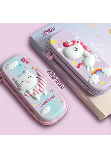 15 Kalem Kutusu Kawaii Kırtasiye Kalem Kutusu Unicorn Estuches Escolar 3D Uzay Kalem Kutusu Trousse Okul Malzemeleri Sevimli Kalem Kutusu (Yurt Dışından)