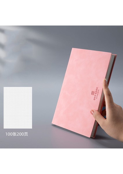 Pembe A5 Dizüstü A5 Kalınlaşmış Büyük Süper Kalın Izgara Kare Kitap Izgara Günlüğü Cuaderno Defterler Nokta Vuruşlu Defter Günlüğü Izgara Defter (Yurt Dışından)