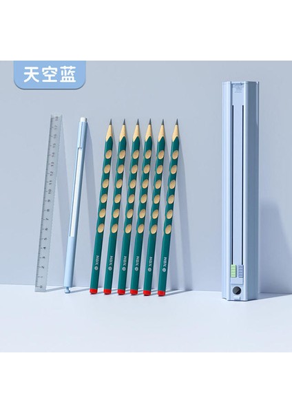 Mavi Yeni Stil 8'i 1 Arada 5 Kalem, 1 Silgi ve 1 Cetvel Içeren Küçük Kalem Kutusu Okul Hediyeleri Veya Doğum Günü Hediyeleri Olarak Çocuklar Için Uygundur (Yurt Dışından)